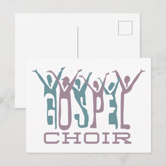 Gospel Choir Postkarte (Vorne/Hinten)