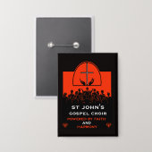 Gospel-Chor-Kirchenzubehör Button (Vorderseite/Rückseite)