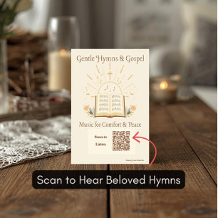 Gospel Hymns Wiedergabeliste Postkarte für Demenz