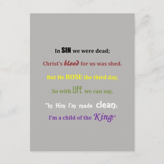 Gospel-Postkarte Postkarte (Vorderseite)