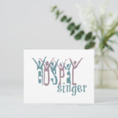 Gospel Singer Postkarte (Stehend Vorderseite)