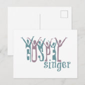 Gospel Singer Postkarte (Vorne/Hinten)