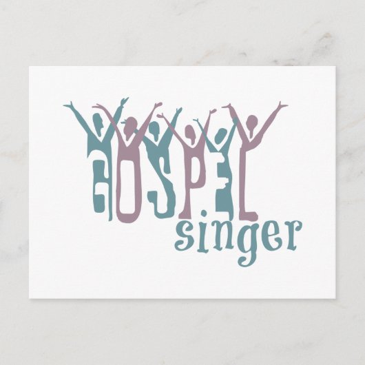 Gospel Singer Postkarte (Vorderseite)