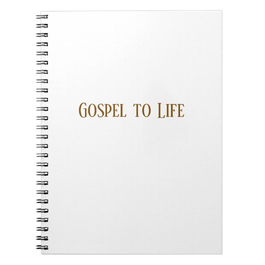 Gospel to Life Notebook Notizblock (Vorderseite)