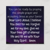 Gospel Tract Card Quadratische Visitenkarte (Rückseite)