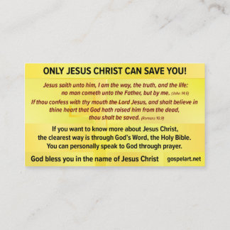 Gospel Tract- English KJV Business Card Visitenkarte