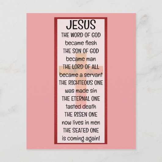 Gospel Tract Flyer (Hinten)