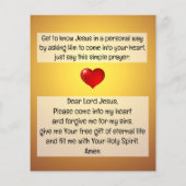 Gospel Tract Flyer (Hinten)