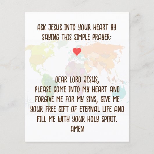 Gospel Tract Flyer (Hinten)