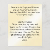 Gospel Tract Flyer (Hinten)