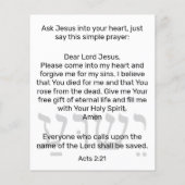 Gospel Tract Flyer (Hinten)