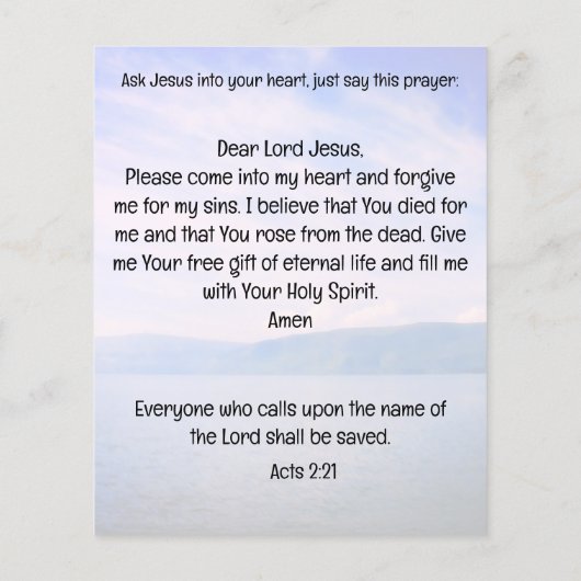 Gospel Tract Flyer (Hinten)