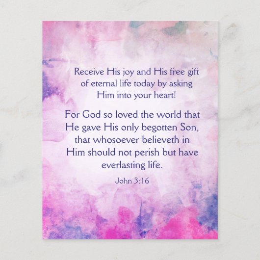 Gospel Tract Flyer (Hinten)