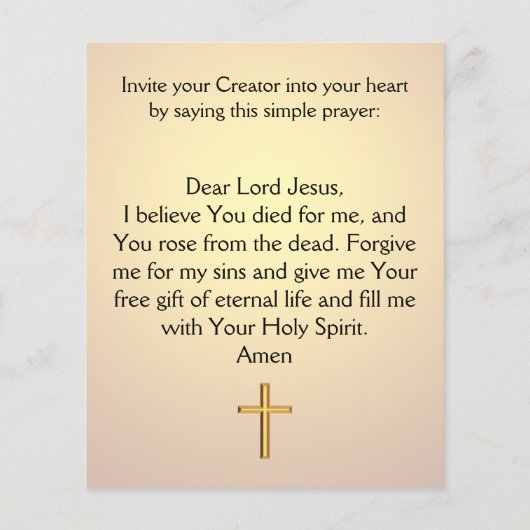 Gospel Tract Flyer (Hinten)