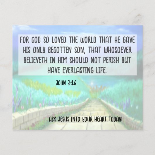 Gospel Tract Flyer (Hinten)