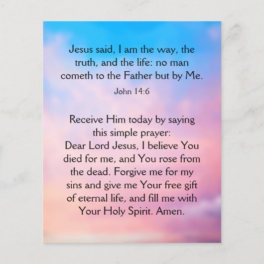 Gospel Tract Flyer (Hinten)