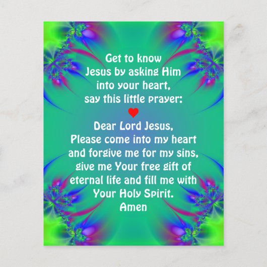 Gospel Tract Flyer (Hinten)