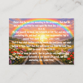 Gospel Tract Two Roads Card Visitenkarte