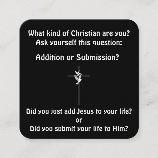 Gospel-Traktkarte Quadratische Visitenkarte (Vorderseite)