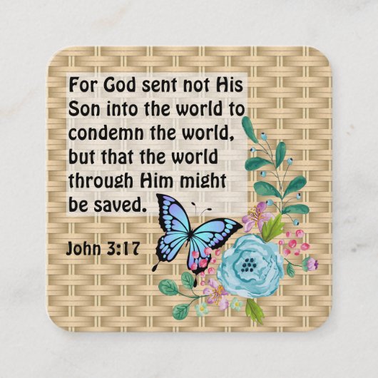 Gospel-Traktkarte Quadratische Visitenkarte (Vorderseite)