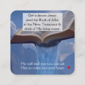 Gospel-Traktkarte Quadratische Visitenkarte (Rückseite)