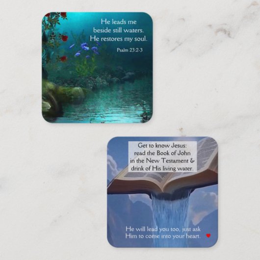 Gospel-Traktkarte Quadratische Visitenkarte (Vorne/Hinten)