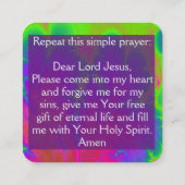 Gospel-Traktkarte Quadratische Visitenkarte (Rückseite)