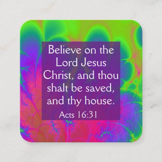 Gospel-Traktkarte Quadratische Visitenkarte (Vorderseite)