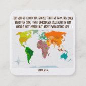 Gospel-Traktkarte Quadratische Visitenkarte (Vorderseite)