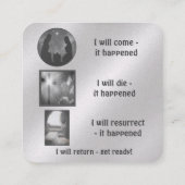 Gospel-Traktkarte Quadratische Visitenkarte (Rückseite)