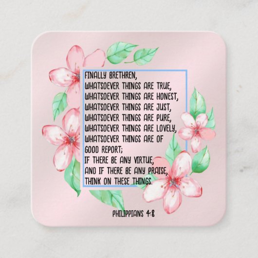 Gospel-Traktkarte Quadratische Visitenkarte (Vorderseite)