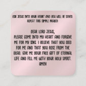 Gospel-Traktkarte Quadratische Visitenkarte (Rückseite)