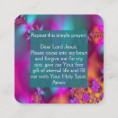 Gospel-Traktkarte Quadratische Visitenkarte (Rückseite)