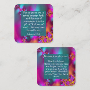 Gospel-Traktkarte Quadratische Visitenkarte