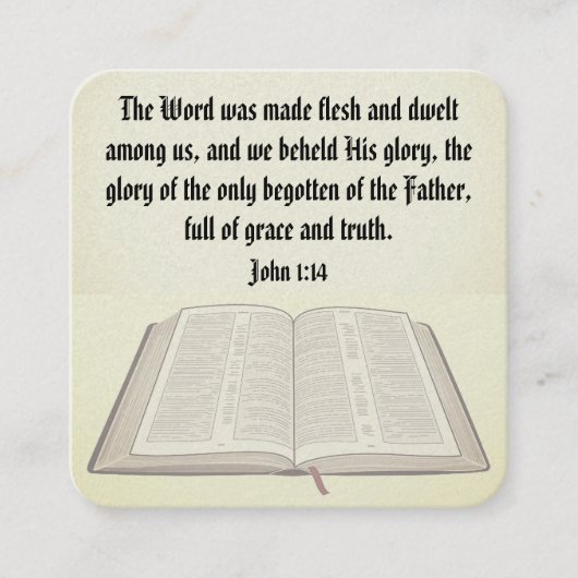 Gospel-Traktkarte Quadratische Visitenkarte (Vorderseite)