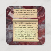 Gospel-Traktkarte Quadratische Visitenkarte (Rückseite)