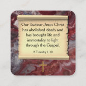 Gospel-Traktkarte Quadratische Visitenkarte (Vorderseite)