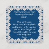 Gospel-Traktkarte Quadratische Visitenkarte (Rückseite)