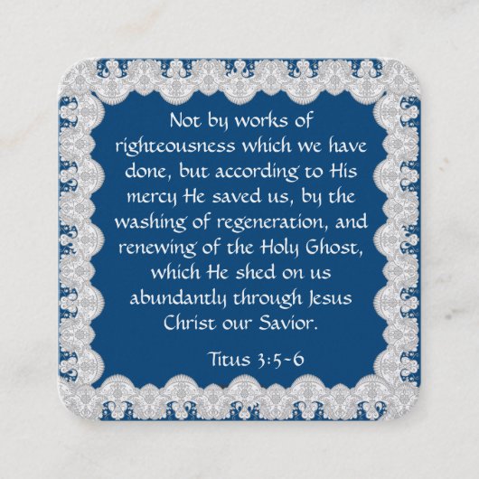 Gospel-Traktkarte Quadratische Visitenkarte (Vorderseite)