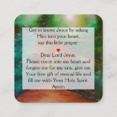 Gospel-Traktkarte Quadratische Visitenkarte (Rückseite)