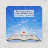 Gospel-Traktkarte Quadratische Visitenkarte (Rückseite)