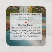 Gospel-Traktkarte Quadratische Visitenkarte (Rückseite)