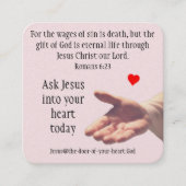 Gospel-Traktkarte Quadratische Visitenkarte (Vorderseite)