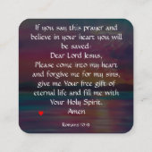 Gospel-Traktkarte Quadratische Visitenkarte (Rückseite)