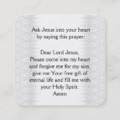 Gospel-Traktkarte Quadratische Visitenkarte (Rückseite)