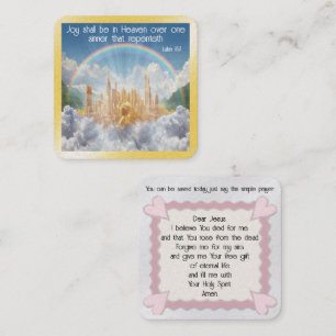 Gospel-Traktkarte Quadratische Visitenkarte