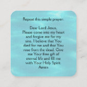 Gospel-Traktkarte Quadratische Visitenkarte (Rückseite)