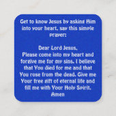 Gospel-Traktkarte Quadratische Visitenkarte (Rückseite)