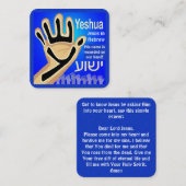 Gospel-Traktkarte Quadratische Visitenkarte (Vorne/Hinten)