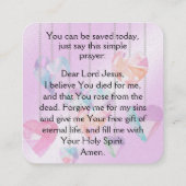 Gospel-Traktkarte Quadratische Visitenkarte (Rückseite)